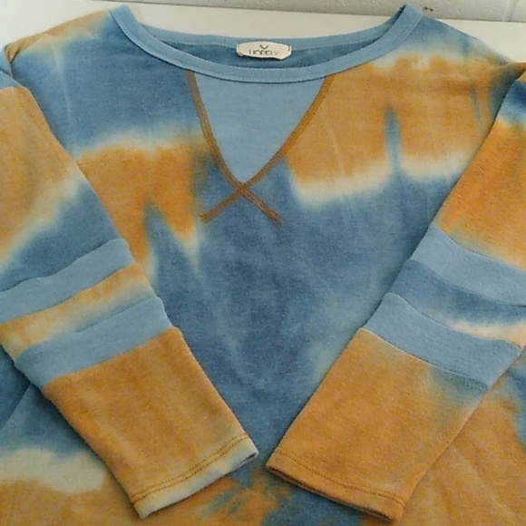HOPELY LONG SLEEVE SOFT BRUSHED, BABY, FRENCH TERRY, TYE DYE  PULLOVER TOP SHIRT - Picture 10 of 10